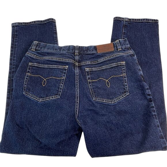 Lauren Jeans Co Ralph Lauren Straight Leg Jeans Dark Wash Women's Size 10 Blue - Picture 1 of 9